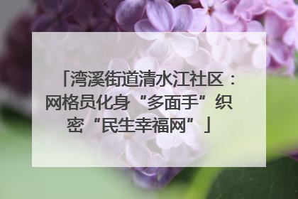 湾溪街道清水江社区：网格员化身“多面手”织密“民生幸福网”
