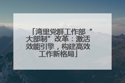 湾里党群工作部“大部制”改革：激活效能引擎，构建高效工作新格局