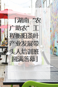 湖南“农广助农”工程衡阳茶叶产业发展带头人培训班圆满落幕