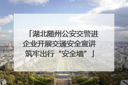 湖北随州公安交警进企业开展交通安全宣讲筑牢出行“安全墙”