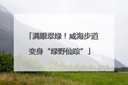 满眼翠绿！威海步道变身“绿野仙踪”