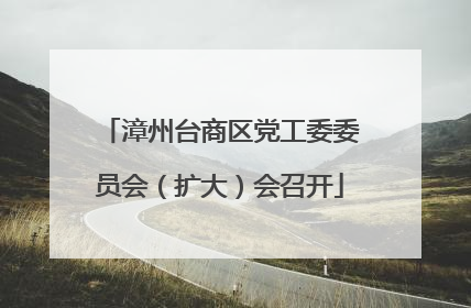 漳州台商区党工委委员会（扩大）会召开