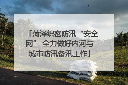 菏泽织密防汛“安全网” 全力做好内河与城市防汛备汛工作