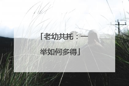 老幼共托：一举如何多得