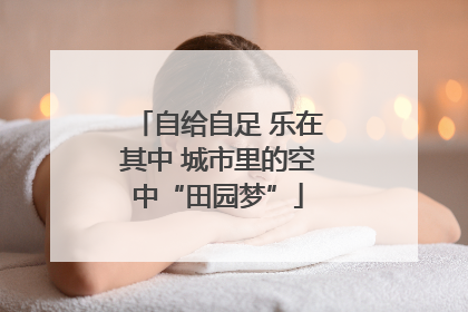 自给自足 乐在其中 城市里的空中“田园梦”