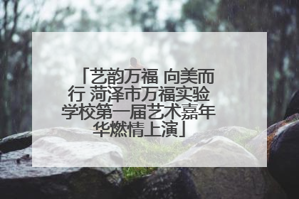 艺韵万福 向美而行 菏泽市万福实验学校第一届艺术嘉年华燃情上演