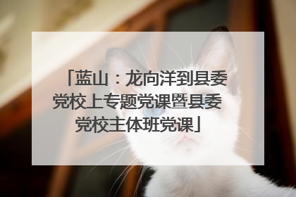 蓝山：龙向洋到县委党校上专题党课暨县委党校主体班党课