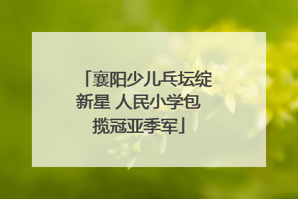 襄阳少儿乓坛绽新星 人民小学包揽冠亚季军