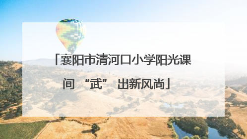 襄阳市清河口小学阳光课间 “武” 出新风尚