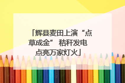辉县麦田上演“点草成金” 秸秆发电点亮万家灯火