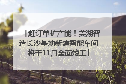 赶订单扩产能！美湖智造长沙基地新建智能车间将于11月全面竣工