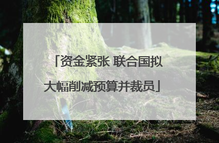 资金紧张 联合国拟大幅削减预算并裁员
