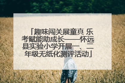 趣味闯关展童真 乐考赋能助成长——怀远县实验小学开展一、二年级无纸化测评活动