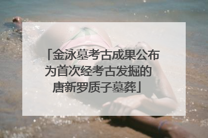 金泳墓考古成果公布 为首次经考古发掘的唐新罗质子墓葬