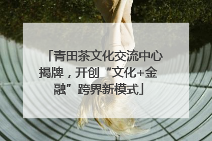 青田茶文化交流中心揭牌，开创“文化+金融”跨界新模式