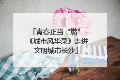 青春正当“燃” 《城市风华录》走进文明城市长沙