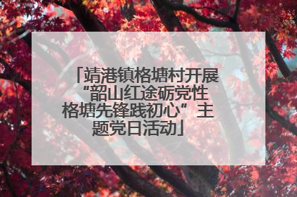 靖港镇格塘村开展“韶山红途砺党性 格塘先锋践初心”主题党日活动