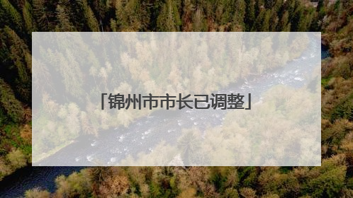 锦州市市长已调整
