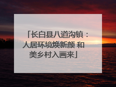 长白县八道沟镇：人居环境焕新颜 和美乡村入画来