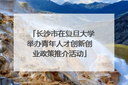 长沙市在复旦大学举办青年人才创新创业政策推介活动