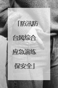 防汛防台风综合应急演练保安全