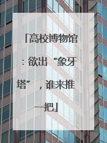 高校博物馆：欲出“象牙塔”，谁来推一把