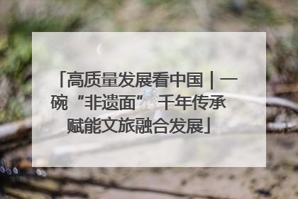 高质量发展看中国｜一碗“非遗面” 千年传承赋能文旅融合发展