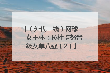 （外代二线）网球——女王杯：拉杜卡努晋级女单八强（2）