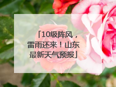 10级阵风，雷雨还来！山东最新天气预报