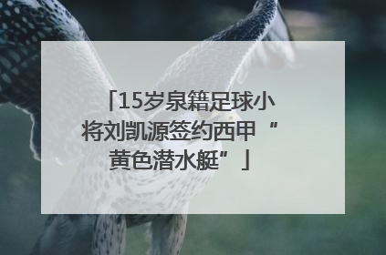 15岁泉籍足球小将刘凯源签约西甲“黄色潜水艇”