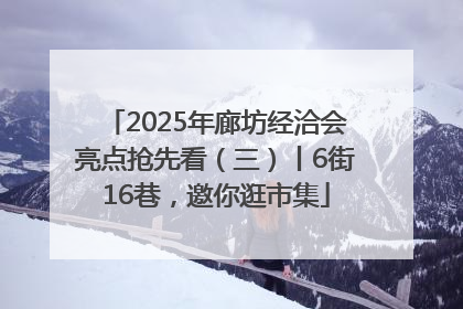 2025年廊坊经洽会亮点抢先看（三）丨6街16巷，邀你逛市集