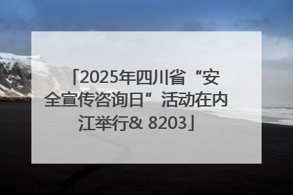 2025年四川省“安全宣传咨询日”活动在内江举行& 8203