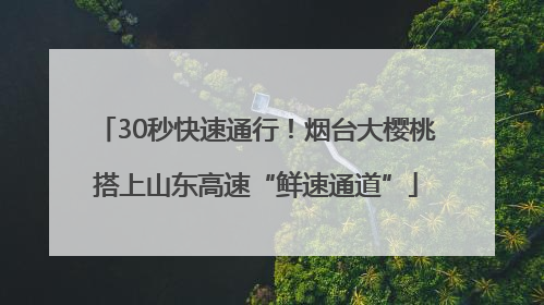30秒快速通行！烟台大樱桃搭上山东高速“鲜速通道”