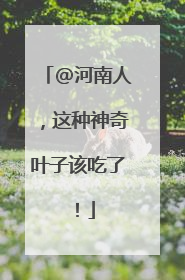 @河南人，这种神奇叶子该吃了！