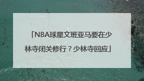 NBA球星文班亚马要在少林寺闭关修行？少林寺回应